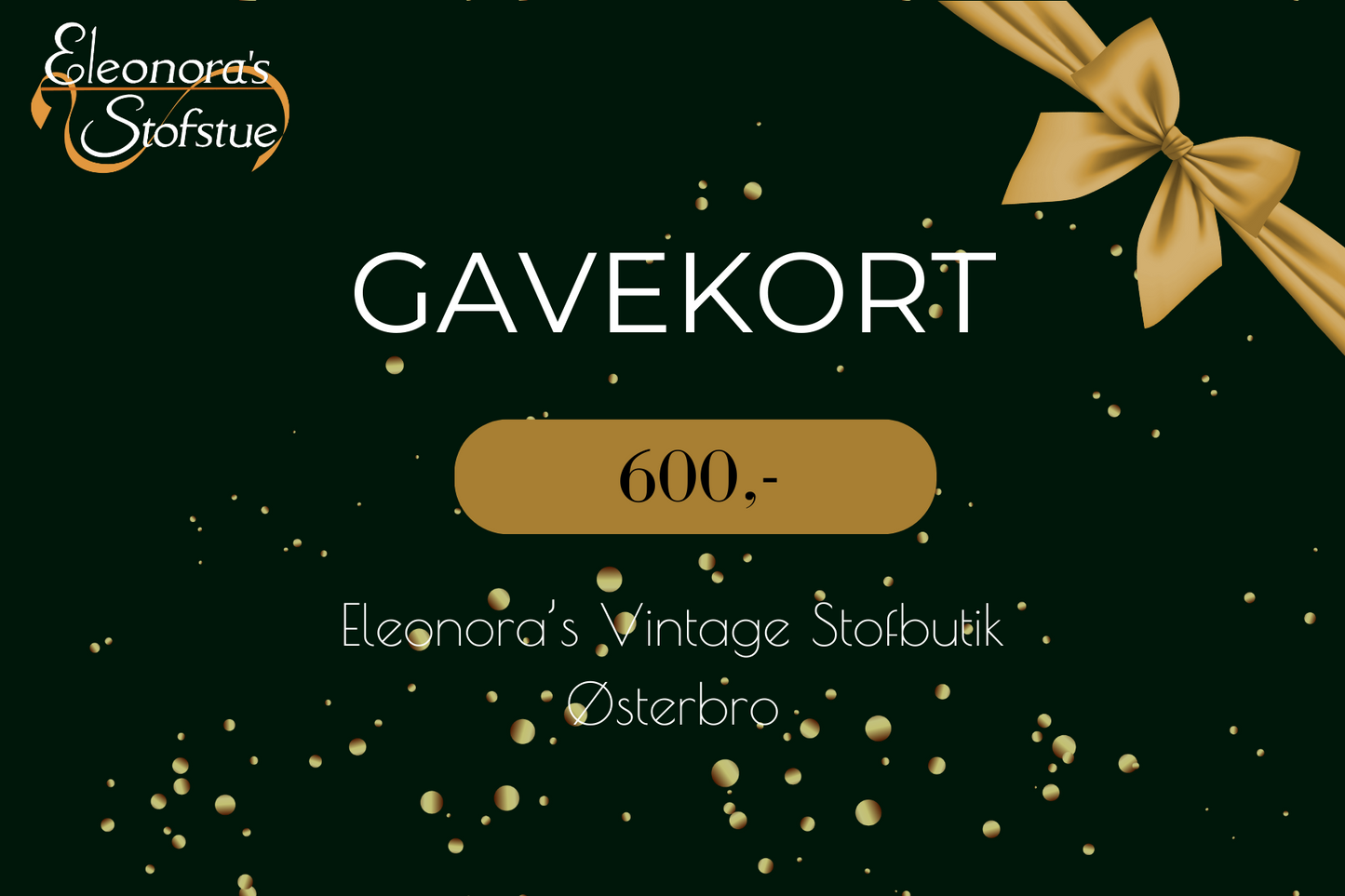 GAVEKORT Eleonora's VINTAGE STOFBUTIK