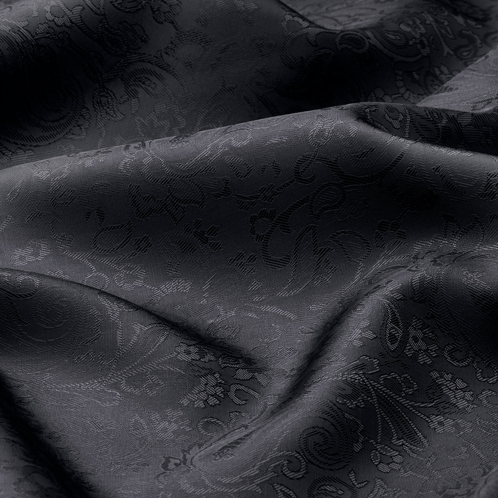 Viscose/Acetate Jacquard Paisley Solid