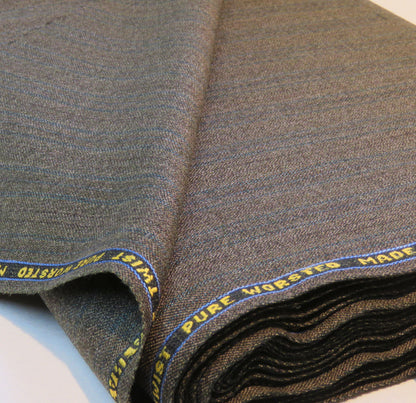 Vintage Pure Worsted Fanfare Twist with blue and green stripe