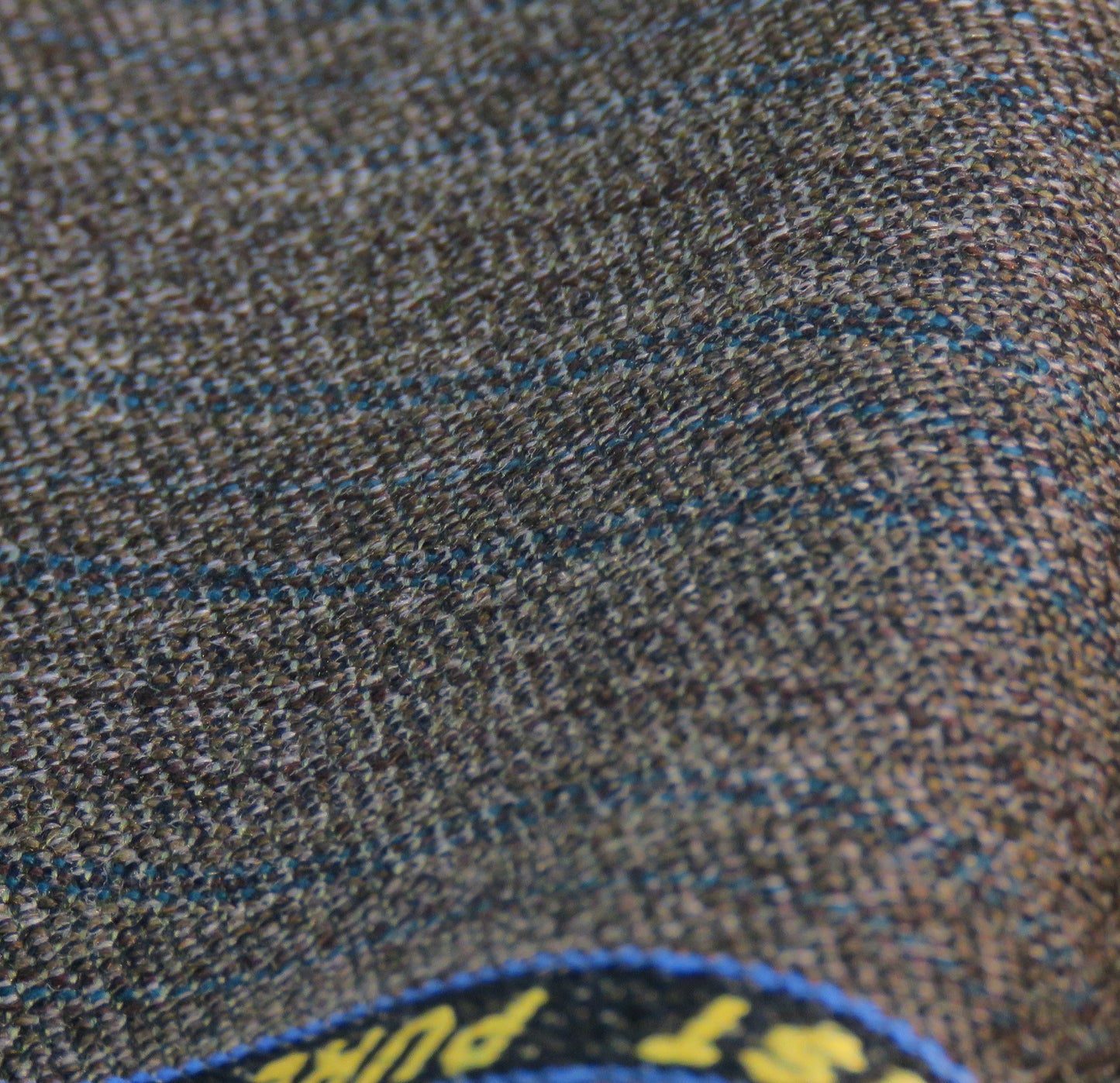 Vintage Pure Worsted Fanfare Twist with blue and green stripe