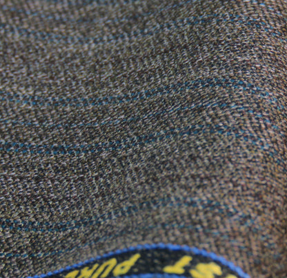 Vintage Pure Worsted Fanfare Twist med blå og grøn stribe