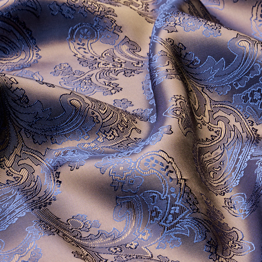 Viscose/Acetate Jacquard Paisley Bicolor