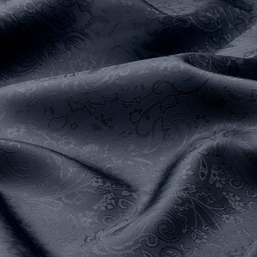 Viscose/Acetate Jacquard Paisley Solid