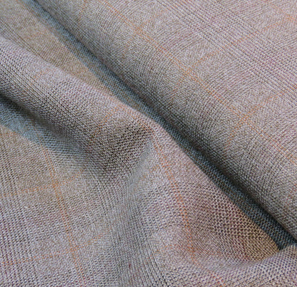 Vintage Light Wool with Orange Check