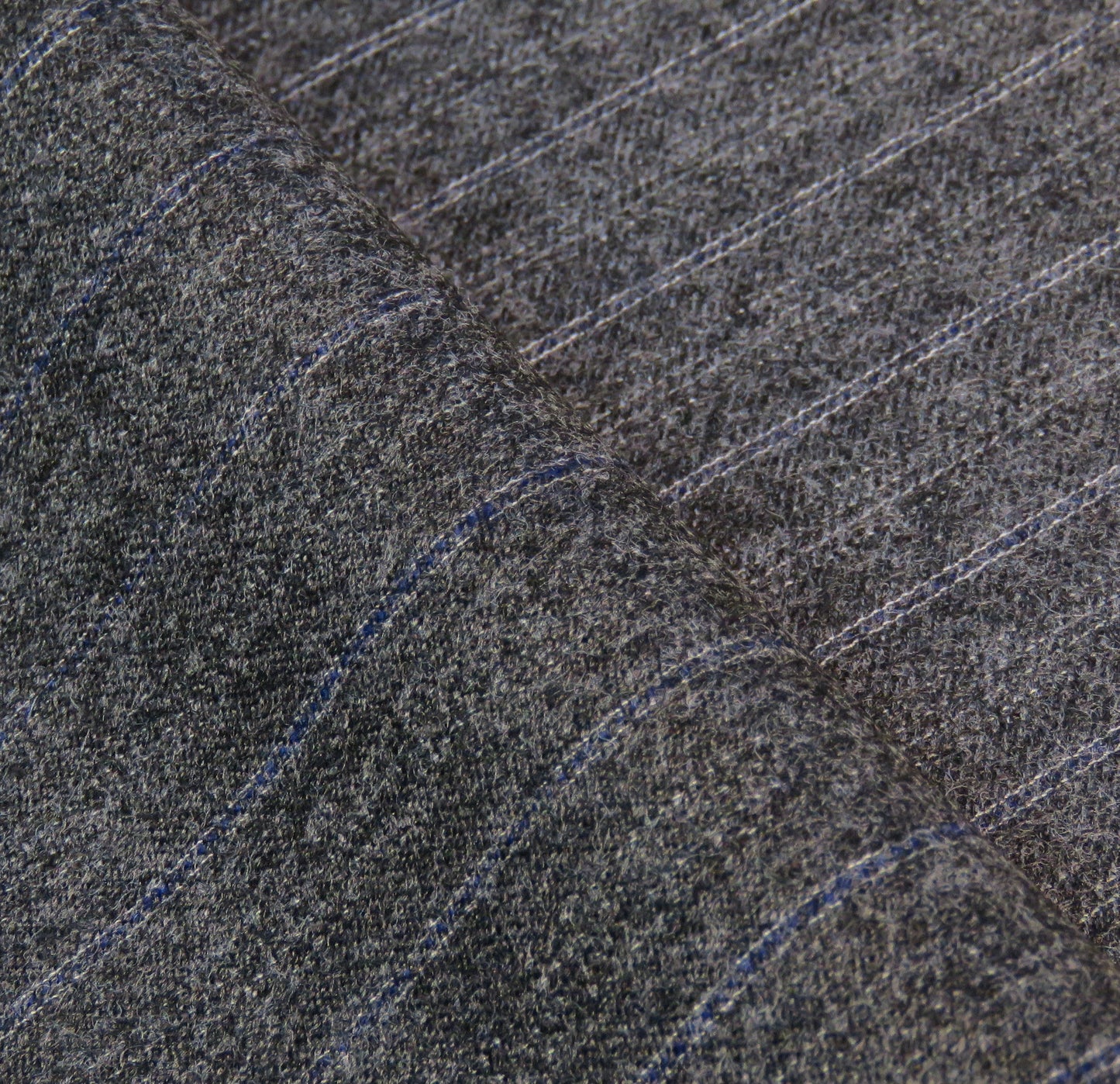 Vintage Gray Soft Suit Wool with White Pinstripe