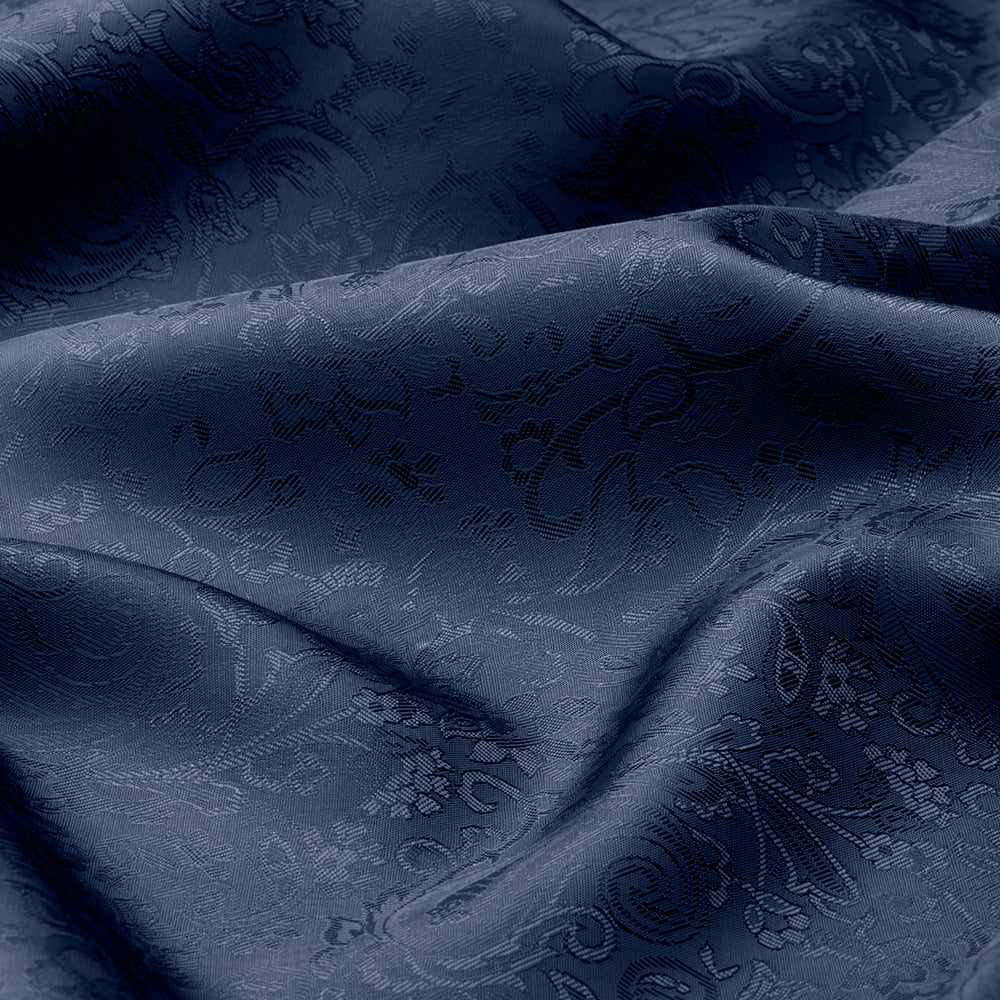 Viscose/Acetate Jacquard Paisley Solid