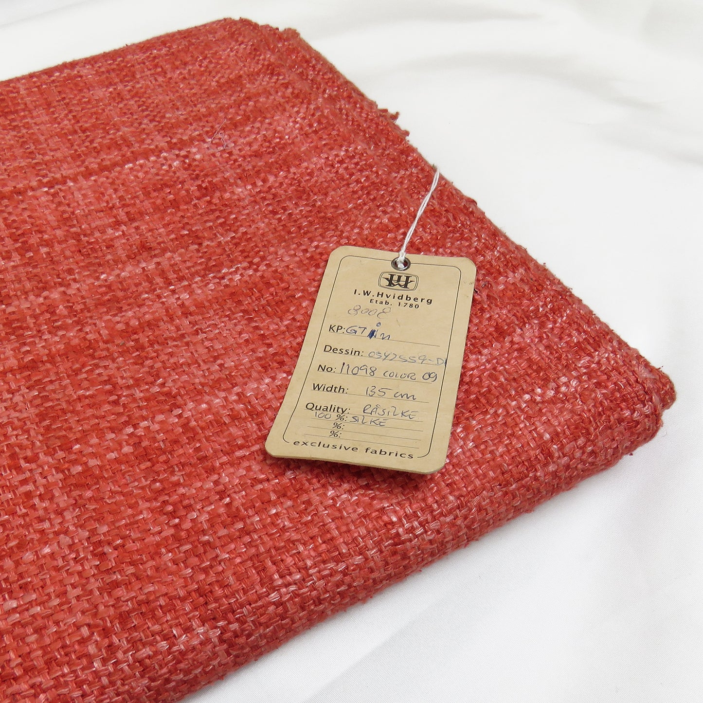 Vintage Raw Silk in Orange Colors