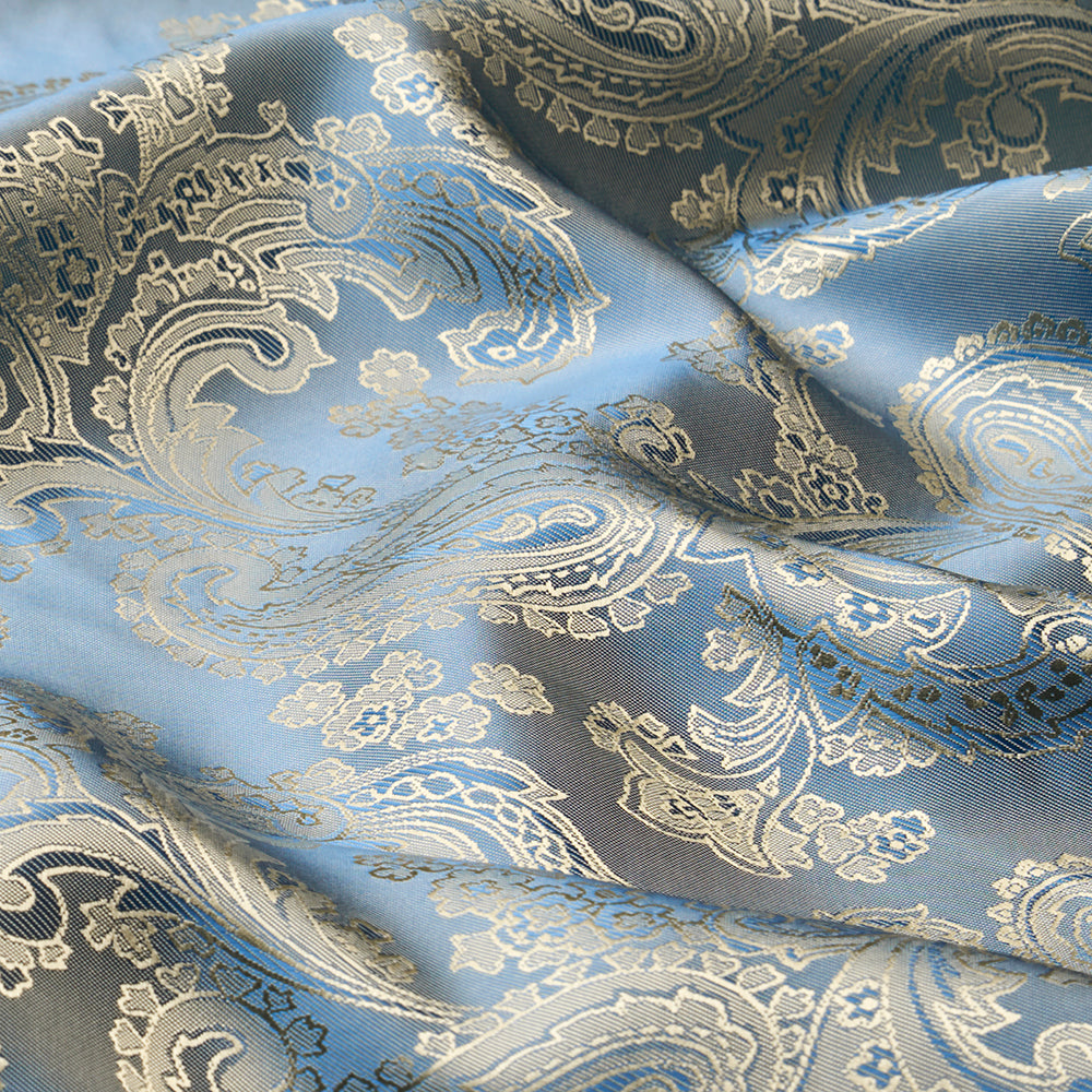 Viscose/Acetat Jacquard Paisley Bicolor